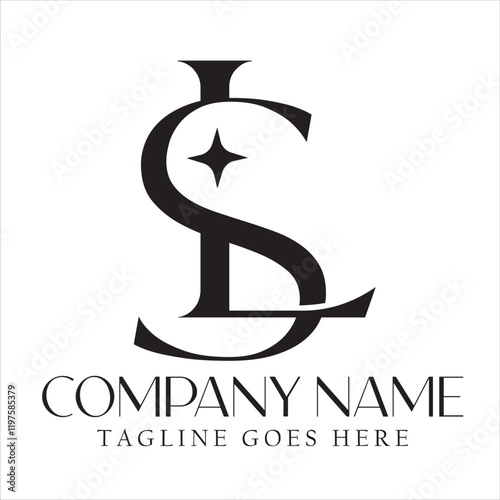 Letter SL or LS vector logo design for luxury, fashion, jewelry, boutique, and startup