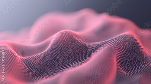 Fototapeta Naklejka Na Ścianę i Meble -  A 3D lattice of glowing, transparent materials arranged in a spiraling design, capturing the essence of futuristic abstraction 