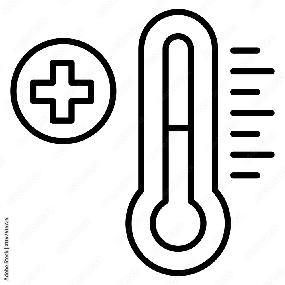 Obraz premium Thermometer Icon Element For Design