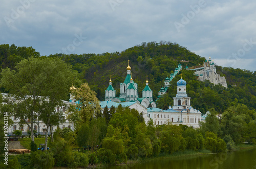 beautiful church near the river photo