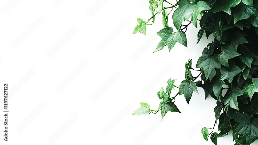 Lush Green Ivy Vine: A Serene Botanical Illustration Lush Green Ivy Vine: A Serene Botanical Illustration