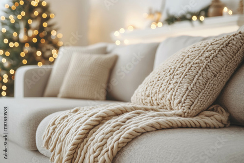 A Cozy Living Room Adorned ...