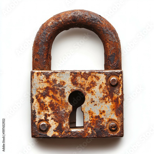 Old Lock Isolated