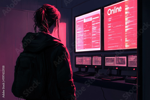 Online Travel Text Illustra...
