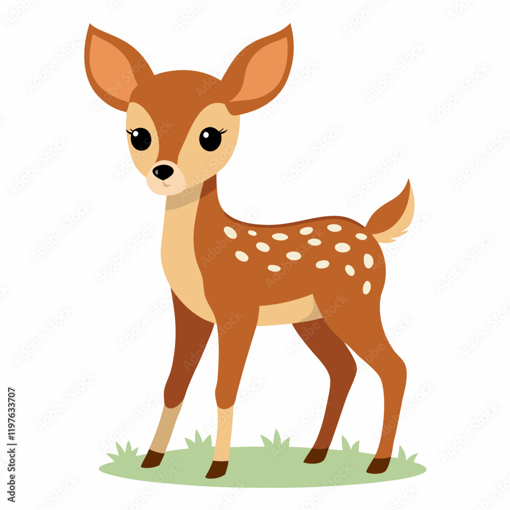 Fototapeta premium illustration of a cartoon deer