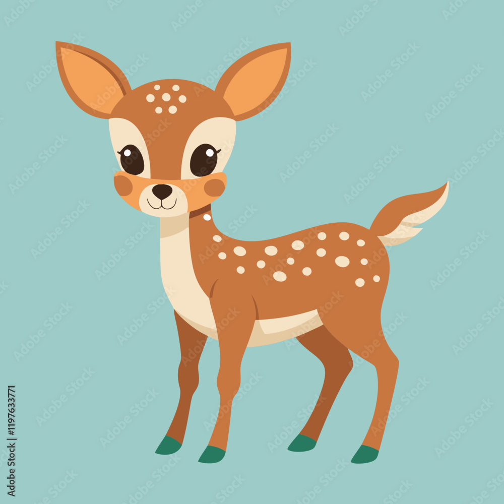 Obraz premium illustration of a cartoon deer