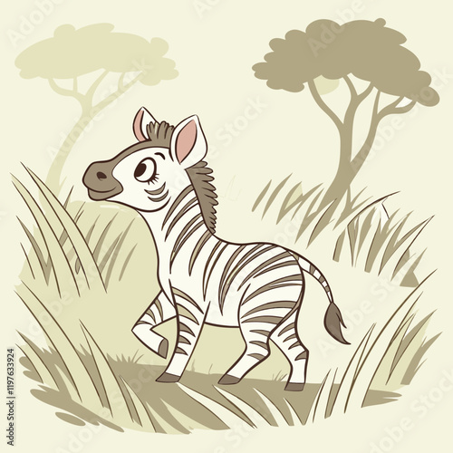 baby zebra illustration