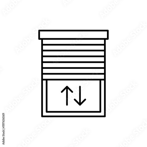 Jalousie icon in liner stroke style