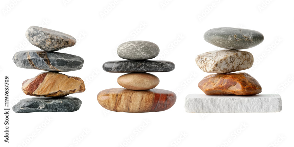 set of Stack of Smooth Natural Stones Isolated on Transparent Background for Balance, Zen, and Minimalist Designs set of Stack of Smooth Natural Stones Isolated on Transparent Background for Balance, Zen, and Minimalist Designs