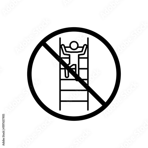 No climbing allowed sign vector graphic pack