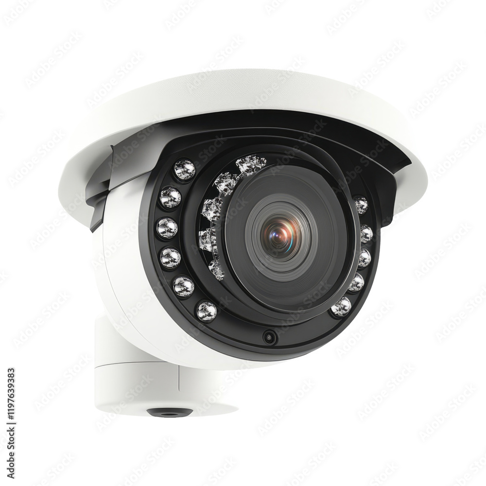 Isolated Security Camera Capturing Break-In Scenario Concept