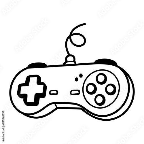 Joystick icon in drawing style