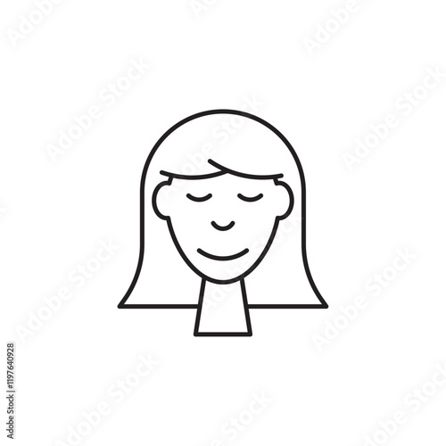 Skincare icon in liner stroke style