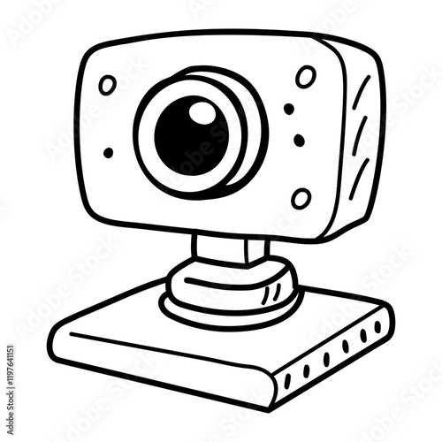 Webcam icon in doodle style