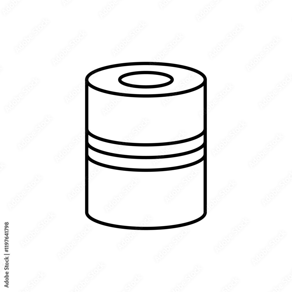 Tin can icon in liner stroke style Tin can icon in liner stroke style