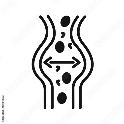 Blood clot pressure icon Simple thin line flat symbol
