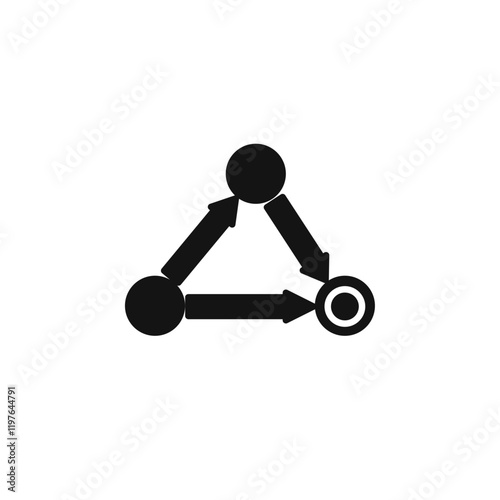 Dependency icon Simple thin line flat symbol