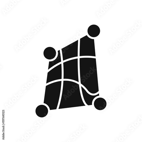 Distort icon Simple thin line flat symbol