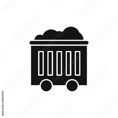 Dumpster icon Simple thin line flat symbol
