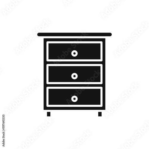 Dresser icon Simple thin line flat symbol