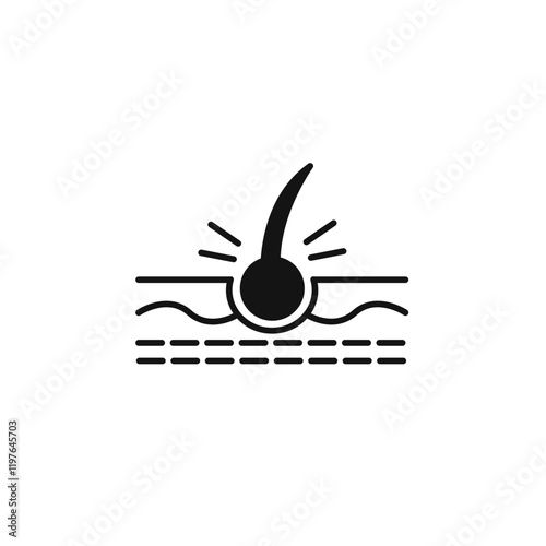 Epilation icon Simple thin line flat symbol