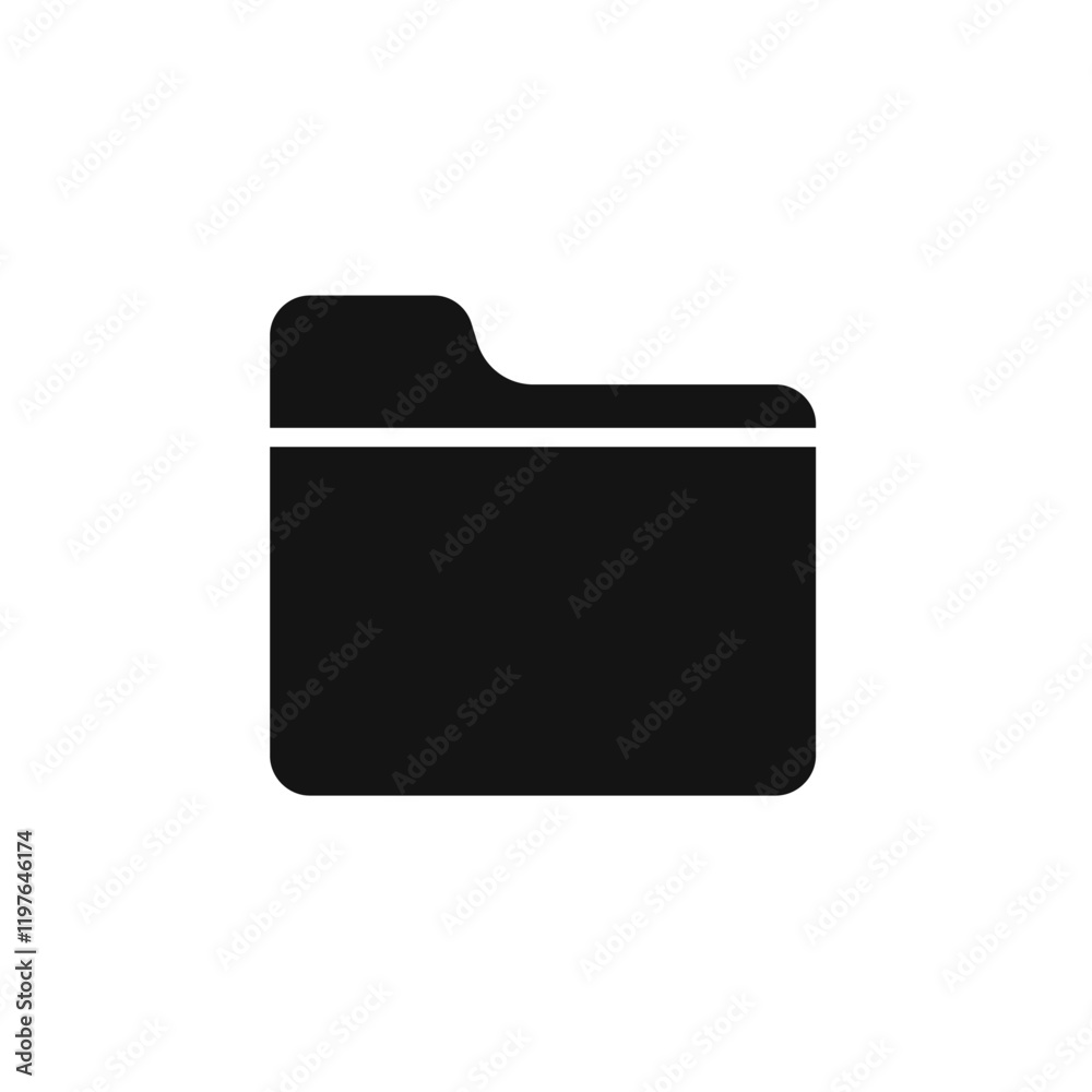 Folder icon Simple thin line flat symbol Folder icon Simple thin line flat symbol