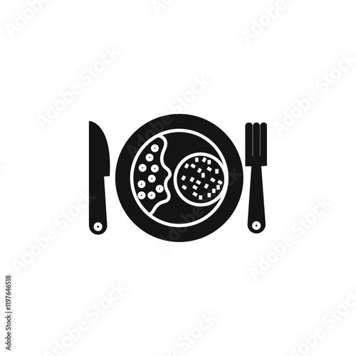 Fried Rice icon Simple thin line flat symbol