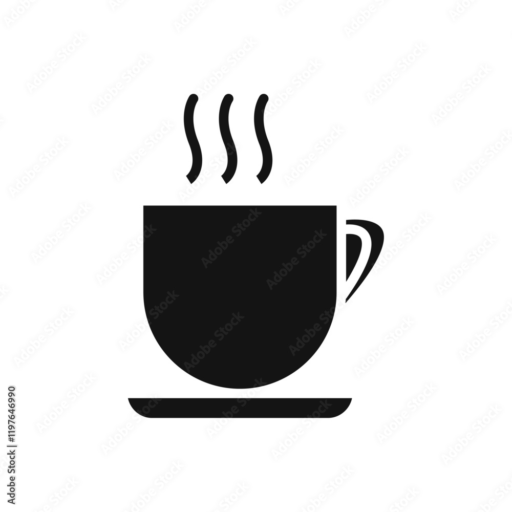 Hot drinks icon Simple thin line flat symbol Hot drinks icon Simple thin line flat symbol
