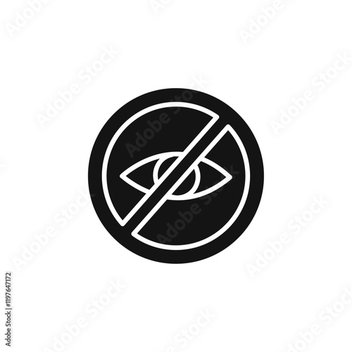 Ignore icon Simple thin line flat symbol