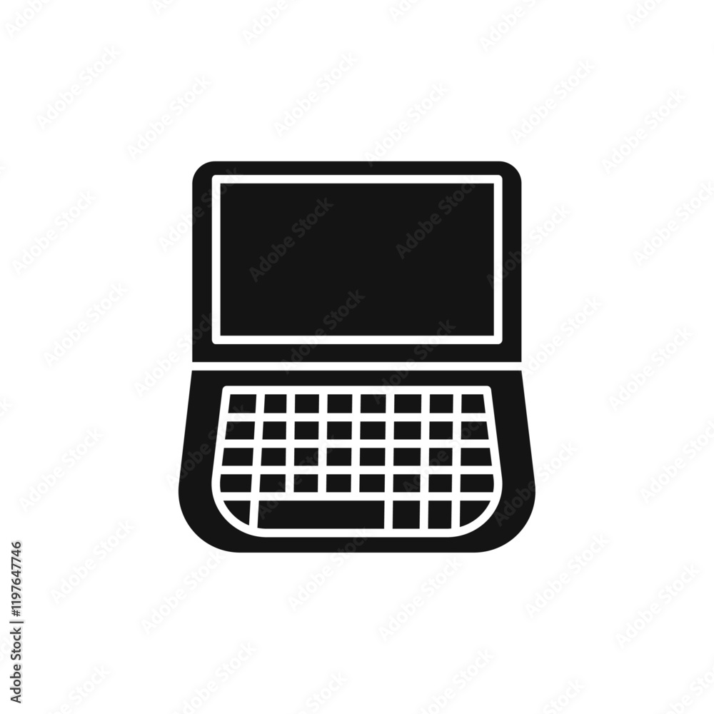Laptop icon Simple thin line flat symbol Laptop icon Simple thin line flat symbol