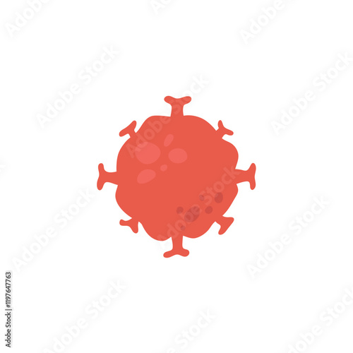 HIV virus. Vector illustration in flat style.