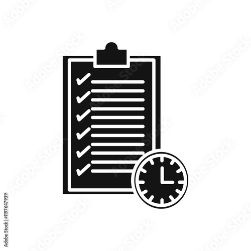 Long term planning icon Simple thin line flat symbol