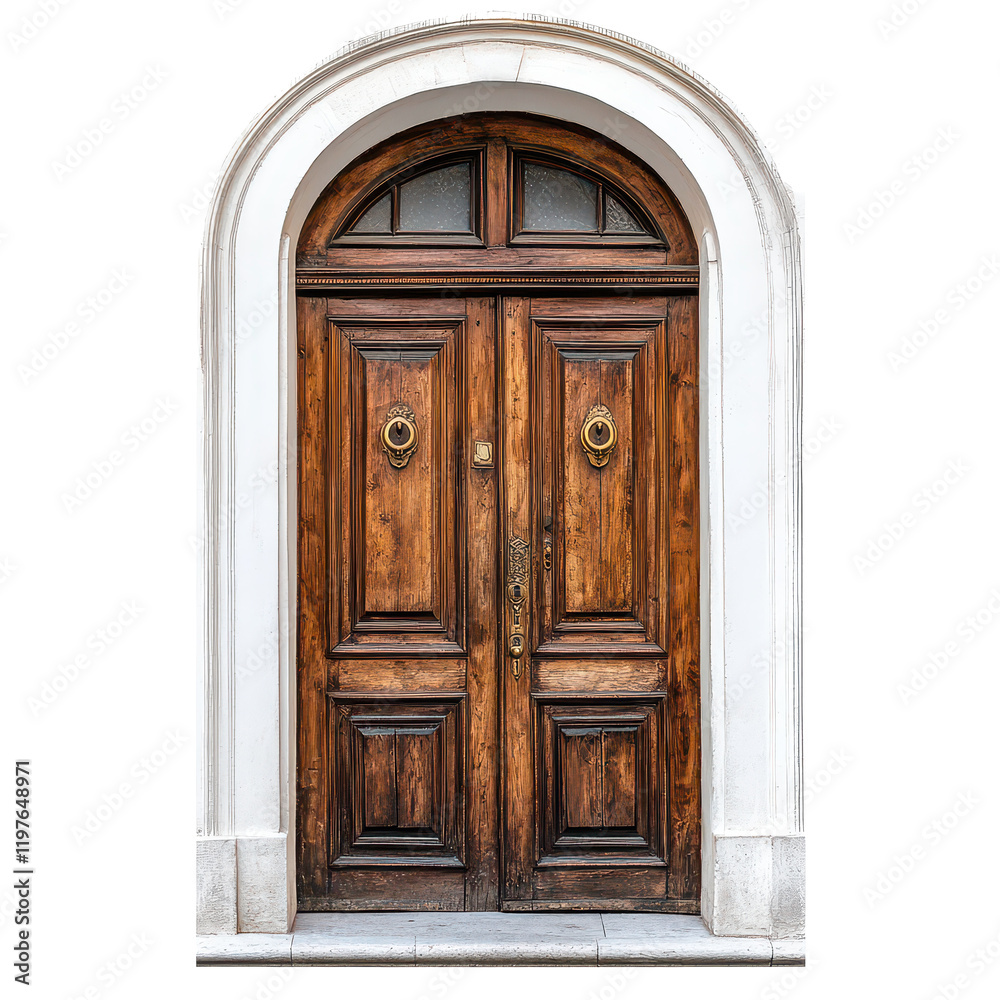 Elegant antique wooden door with brass numbers and arched entrance in a quaint architectural setting, Antique Door with Brass Numbers Elegant Wooden Entrance to Historic Building Elegant antique wooden door with brass numbers and arched entrance in a quaint architectural setting, Antique Door with Brass Numbers Elegant Wooden Entrance to Historic Building