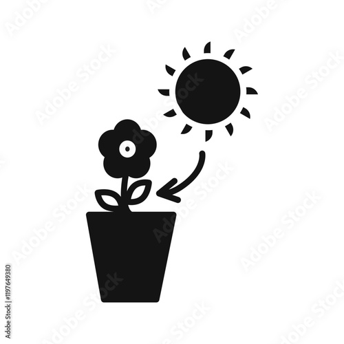 Photosynthesis icon Simple thin line flat symbol