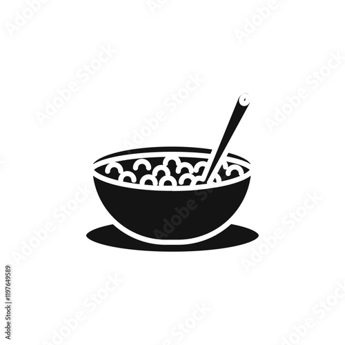 Porridge baby cereal icon Simple thin line flat symbol