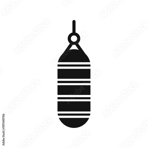 Punching bag icon Simple thin line flat symbol