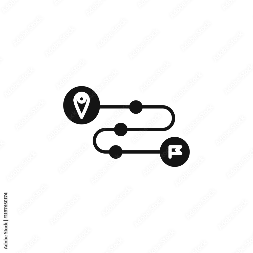 Roadmap icon Simple thin line flat symbol Roadmap icon Simple thin line flat symbol