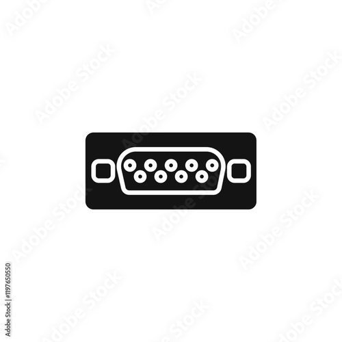 Serial icon Simple thin line flat symbol