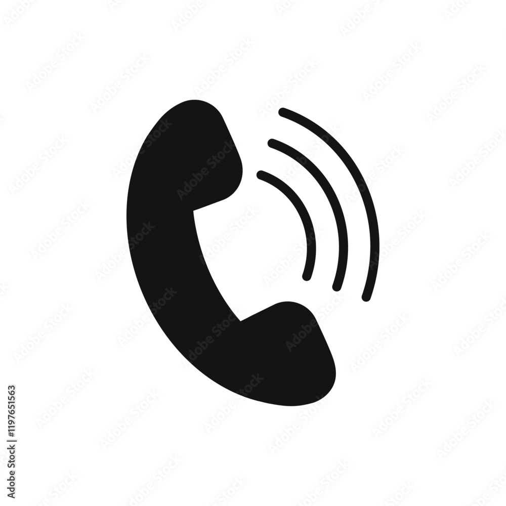 Telephone icon Simple thin line flat symbol Telephone icon Simple thin line flat symbol