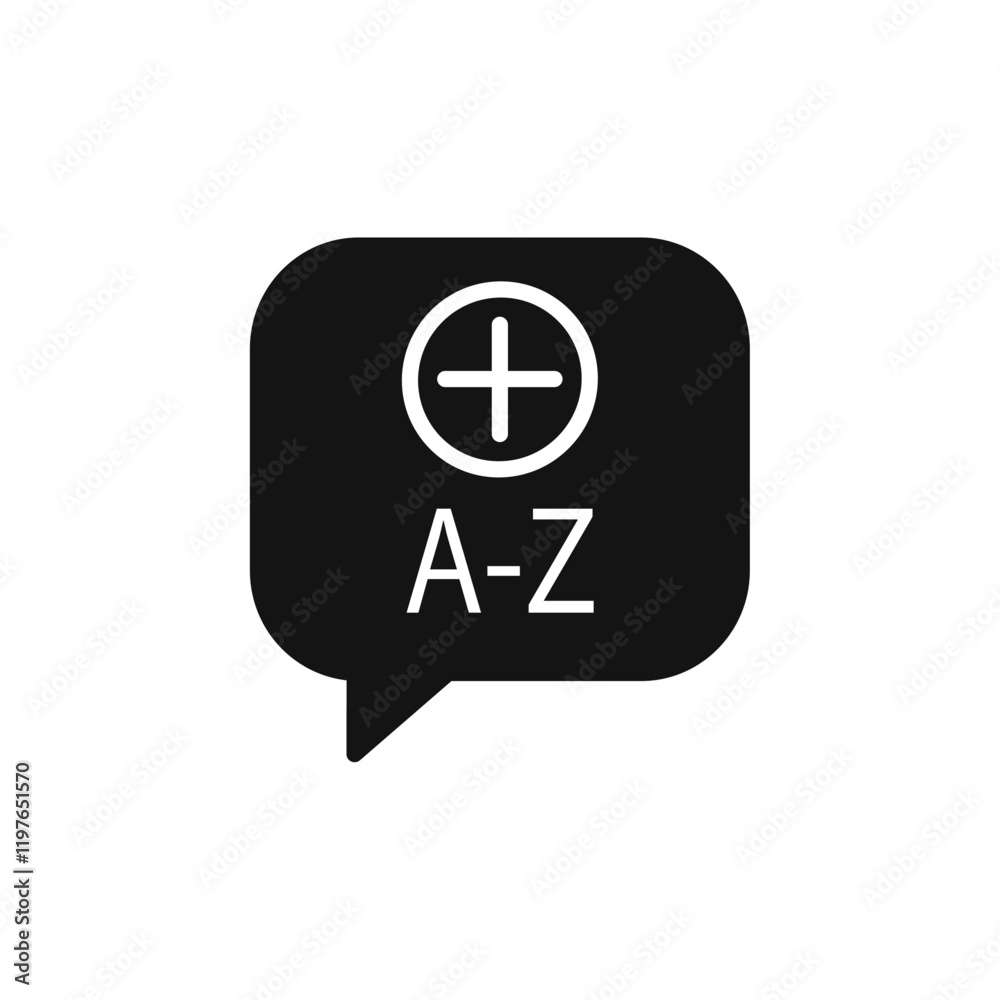 Obraz premium Terminology icon Simple thin line flat symbol