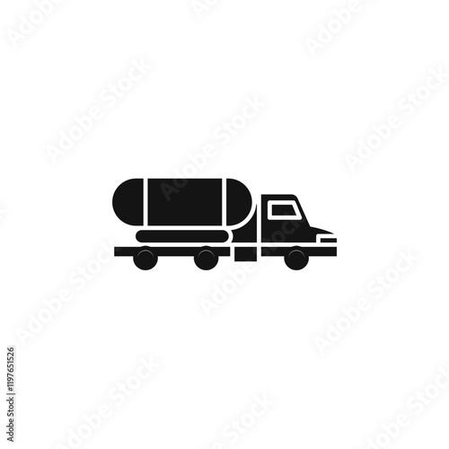 Tank truck icon Simple thin line flat symbol