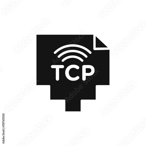 TCP icon Simple thin line flat symbol photo