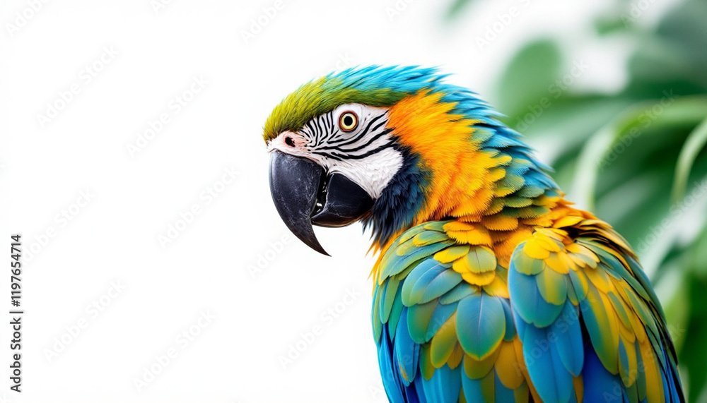 Vibrant Blue-and-Gold Macaw: A Tropical Bird Portrait Vibrant Blue-and-Gold Macaw: A Tropical Bird Portrait