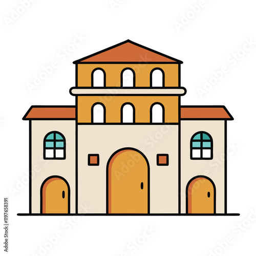 A Mediterranean duplex features stucco exteriors, red-tiled roofs, arched windows, and vibrant, open spaces, blending timeless elegance with coastal charm and modern amenities.