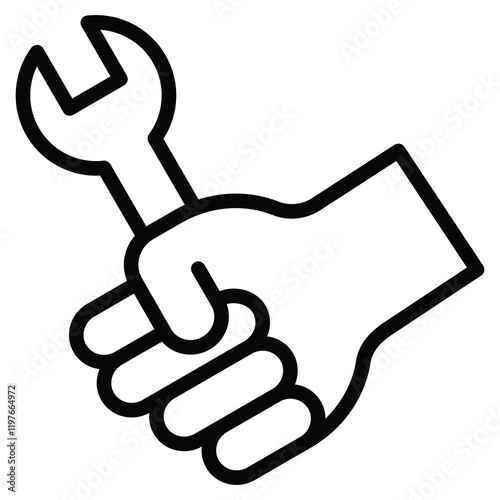 Repaired icon line vector illustration