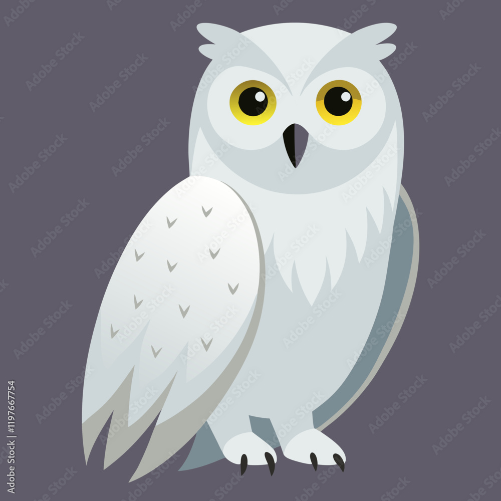 Naklejka premium snowy owl vector