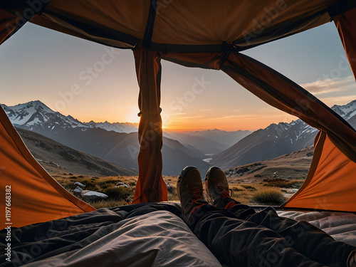 tent on the mountain