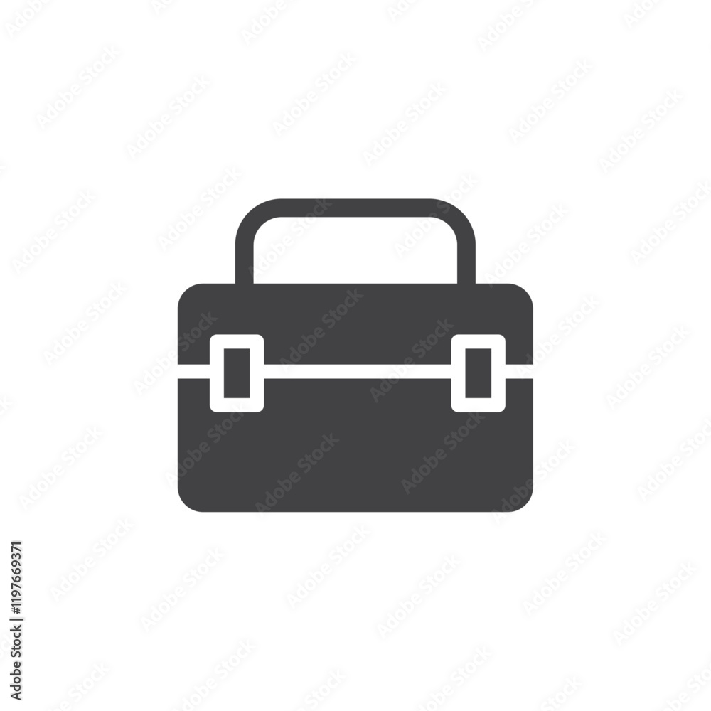 Briefcase icon Symbol mark in filled style Briefcase icon Symbol mark in filled style