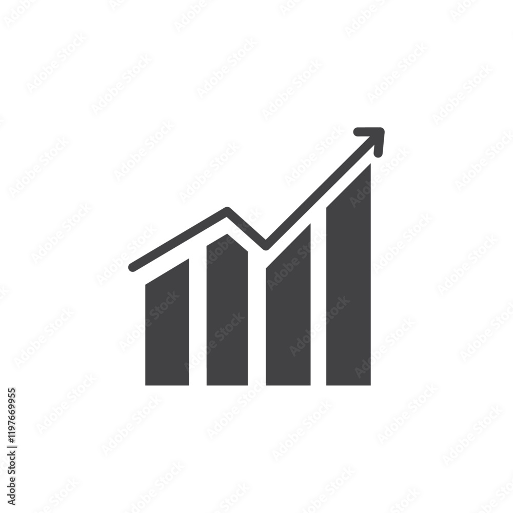 Chart icon Symbol mark in filled style Chart icon Symbol mark in filled style