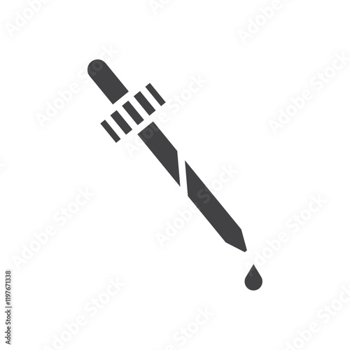 Dropper icon Symbol mark in filled style